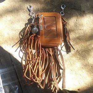 Hip Purse, wallet with leather fringe